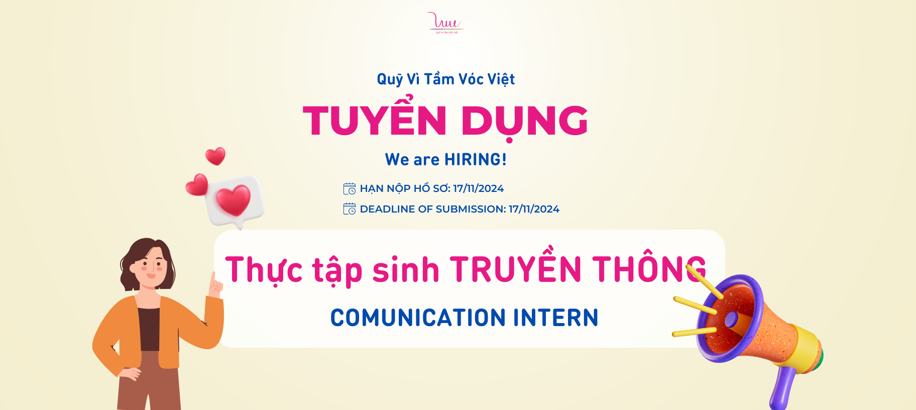 VSF tìm kiếm Thực tập sinh Truyền thông Toàn thời gian - Hạn nộp hồ sơ: 17/11/2024.